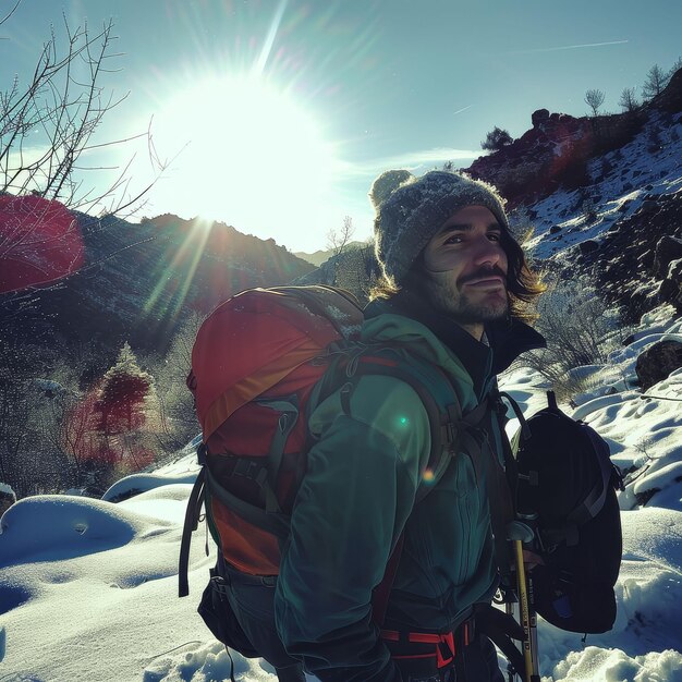 Viagem solo de mochila durante as férias liberdade e descoberta mundo aberto