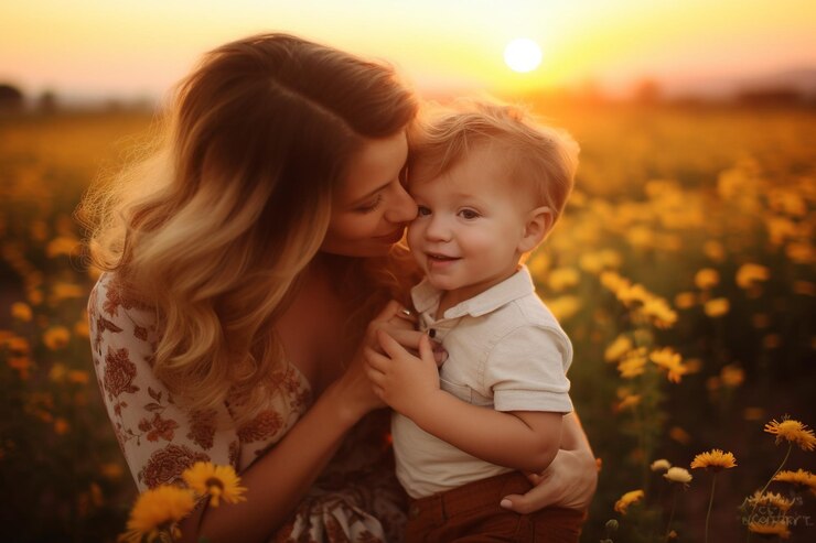Foto viagens alegre foto de mãe e filho