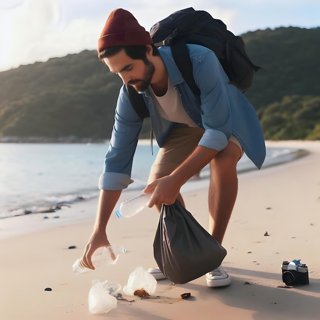 Foto viagens sustentáveis estilo de vida nômade viagens de trabalho remotas produtos ecológicos e biodegradáveis