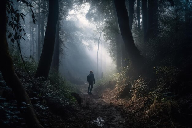 Viajante na floresta Inteligência Artificial Gerativa