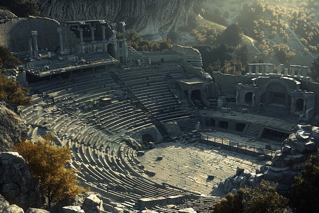 Foto viaje al corazón de la antigua grecia y vea el ai generativo