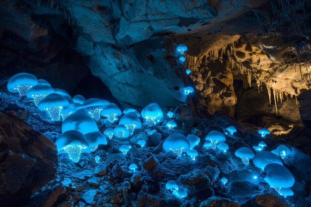 Viaje al corazón de la tierra donde la bioluminación generativa ai