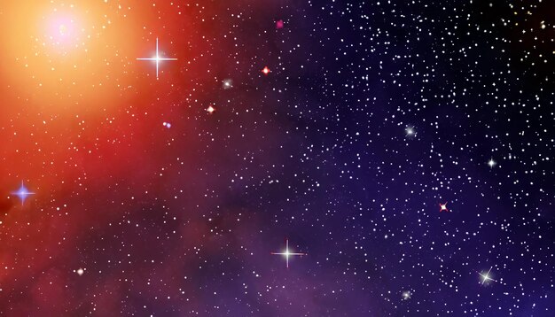 Viaje Cósmico Foto libre del espacio de fondo con polvo de estrellas y estrellas brillantes Explore lo realista