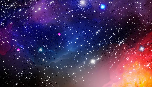 Viaje Cósmico Foto libre del espacio de fondo con polvo de estrellas y estrellas brillantes Explore lo realista