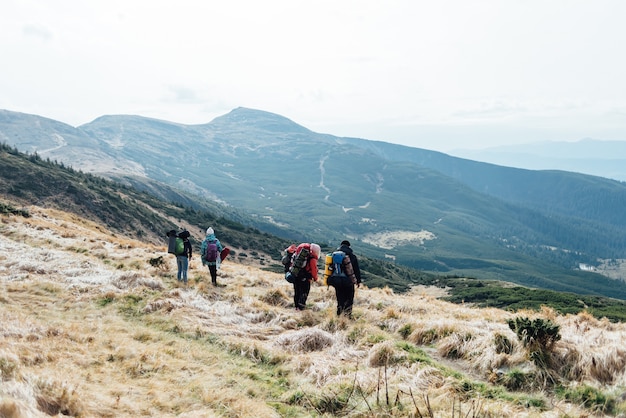 Un viaje fantástico con amigos en la montaña.