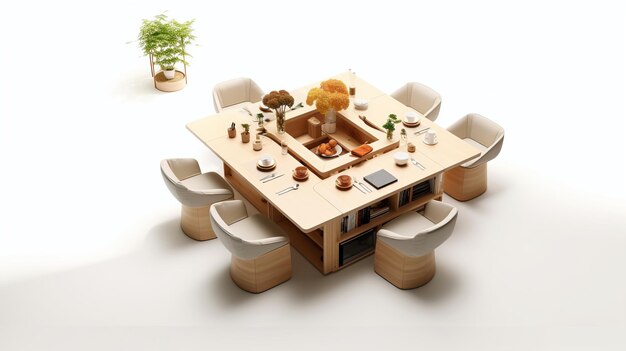 Foto un viaje en el fascinante mueble modular