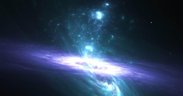 Viaje imaginario a través del espacio profundo Un paisaje cósmico lleno de estrellas deslumbrantes