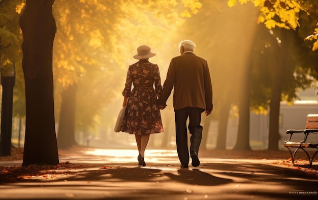 Viaje de la mano de una pareja de ancianos