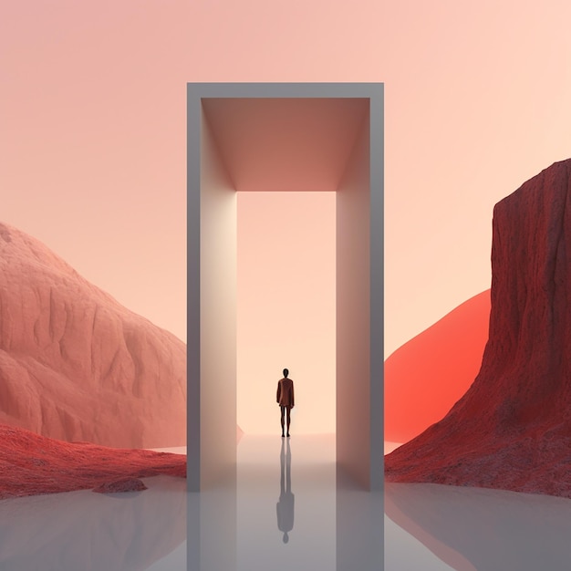 viaje pelo portal design futurista 3D