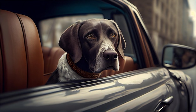 Viaje de perros en coche