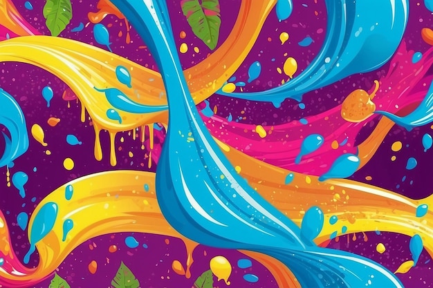 Viaje a Tailandia Festival de Songkran diseño de salpicaduras de agua coloridas ilustración vectorial