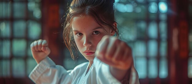 Foto viaje a través de las artes marciales desbloqueando la fuerza interior la disciplina y la confianza en los niños