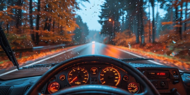 Un viaje a través de la lluvia Los coches bailan