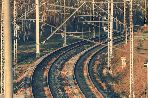 Vías ferroviarias paralelas