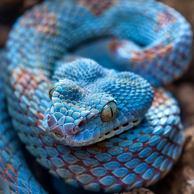 Foto víbora insularis azul