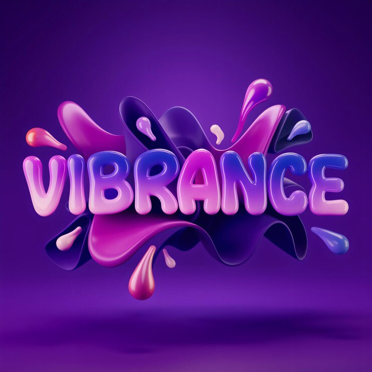 Foto vibración efecto de texto renderizado en 3d