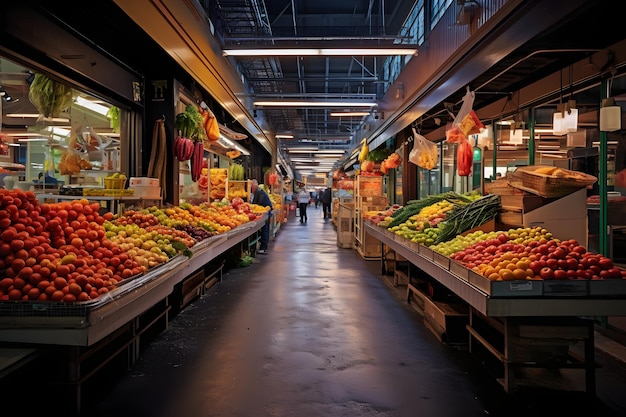 Vibración del mercado de alimentos urbano