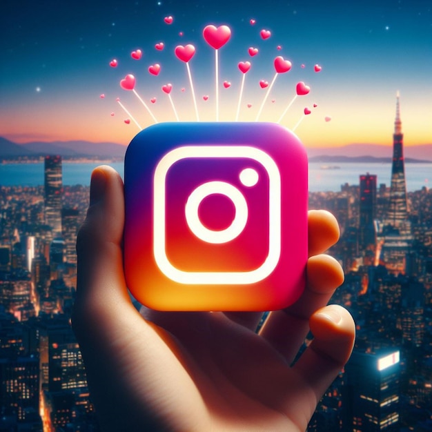 vibrações alegres emblema do Instagram definido contra um pano de fundo de felicidade e positividade