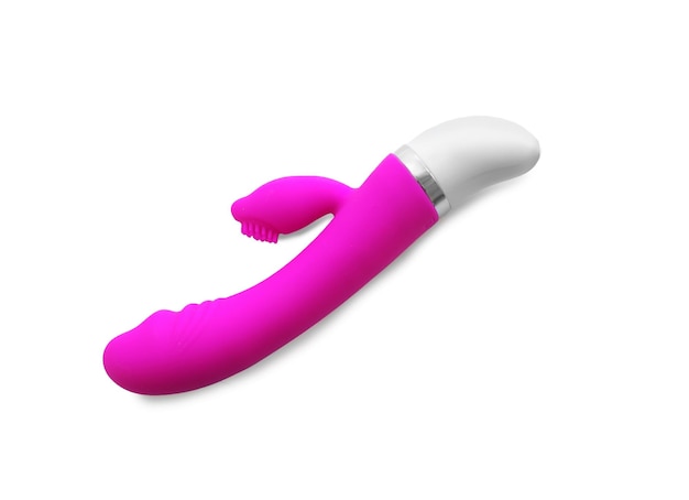 Foto un vibrador sobre un fondo blanco