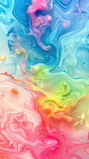 Foto vibrant abstract liquid marble com padrões de cores giratórias background para instagram story banner