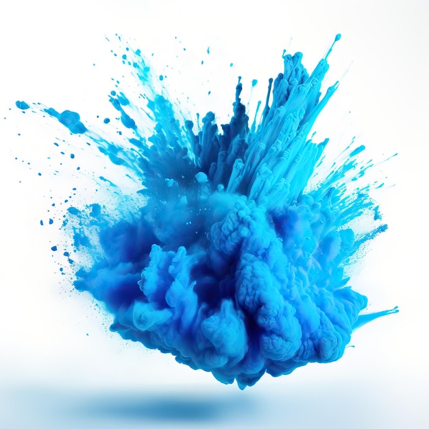 Vibrant Cyan Blue Holi Paint Color Powder Festival Generado por la IA