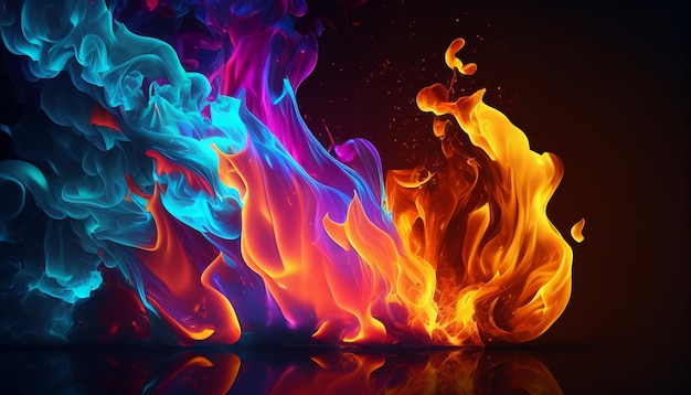 Vibrant Feuer als Hintergrund