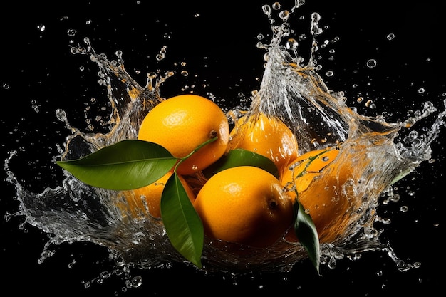 Vibrant Mango Splash Generative KI