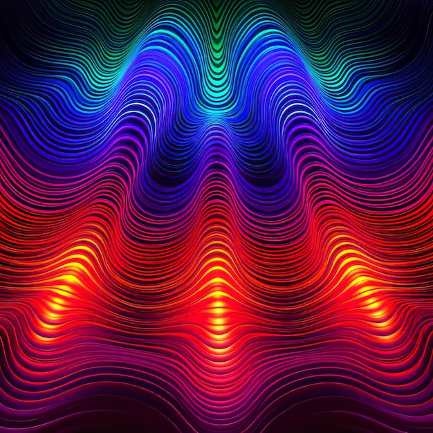 Foto vibrant neon pulsating wave realismo psicodélico en el colorido estilo de moebius