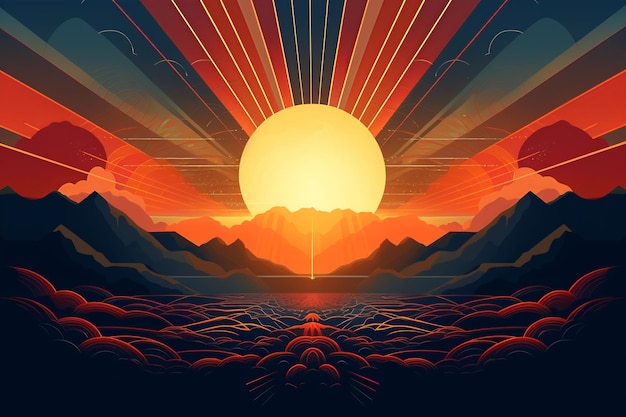 Vibrant_Sunrise_Art_Deco_Gráfico (en inglés)