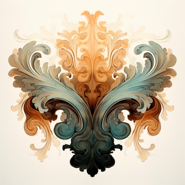 Foto vibrant swirl design esculturas inspiradas en el barroco manchas de tinta y más