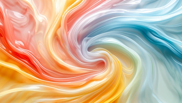 Vibrant Swirling Abstract Flüssigmarmor Textur Hintergrund Farbige Flüssigkunst Malerei mit fließenden Wellen und Wendungen von lebhaften Farbtönen