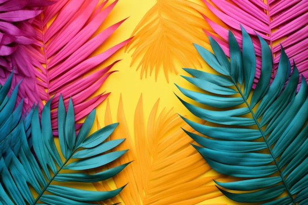 Foto vibrant tropical splendor um conceito minimalista de moda de verão