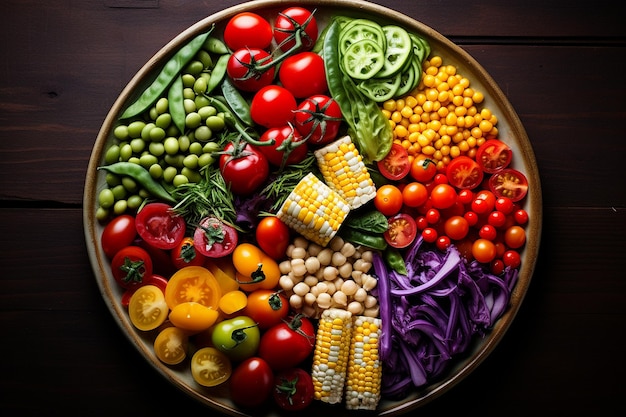 Vibrant Veggie Medley Bowl (Tabuleiro de Melodia Vegetariana Vibrante)