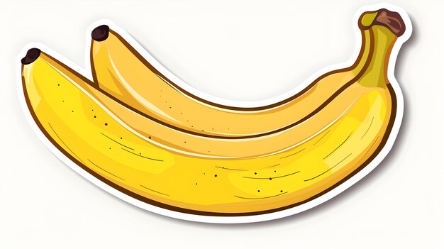 Foto vibrant yellow peeled banana lying on white background