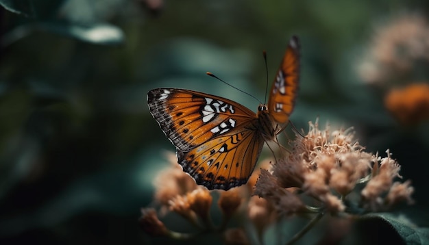 Vibrante ala de mariposa muestra la belleza natural al aire libre generada por IA
