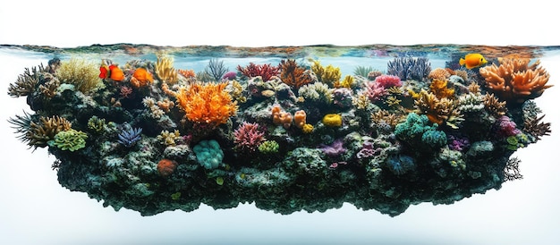 El vibrante arrecife de coral bajo el agua