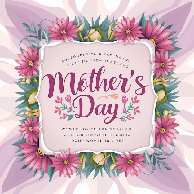 Un vibrante y contemporáneo vector de saludos para el día de la madre