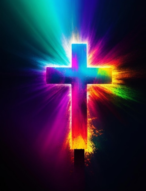vibrante cruz fundo de jesus cristo 4K UHD