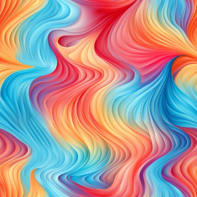 Foto vibrante diseño 3d con ondas líquidas abstractas