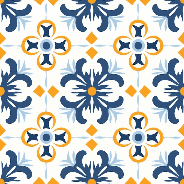 Vibrante diseño de azulejos mediterráneos