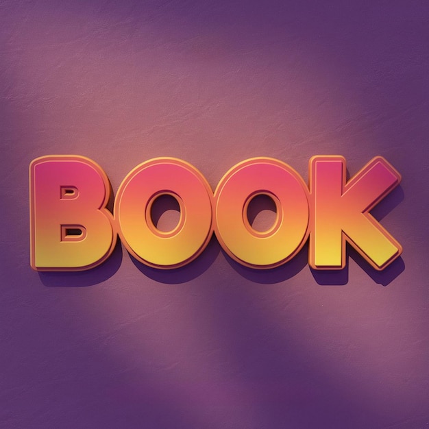 Vibrante efecto de texto de libro en 3D con un estilo de dibujos animados lúdico