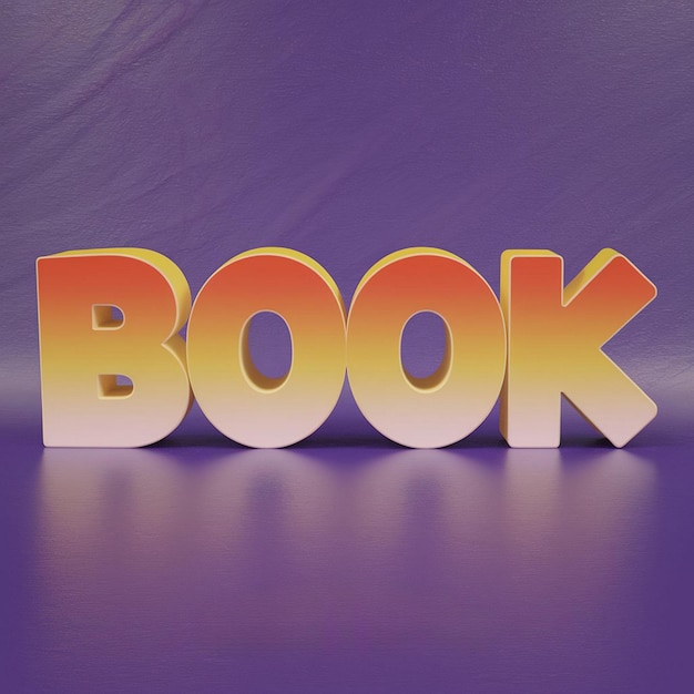 Vibrante efecto de texto de libro en 3D con un estilo de dibujos animados lúdico