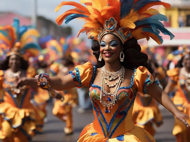 Foto la vibrante energía y las coloridas festividades del carnaval