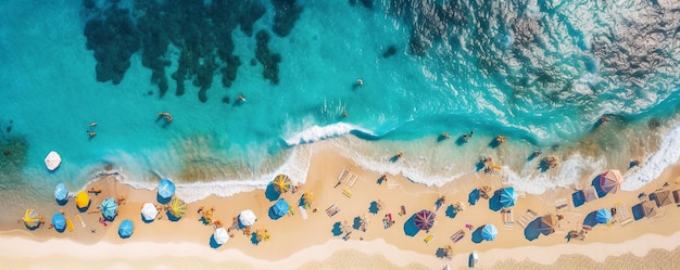 una vibrante escena de playa de verano