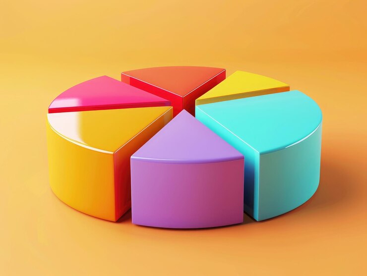 Foto vibrante gráfico 3d en colores pastel que simboliza el análisis de datos empresariales y los informes financieros