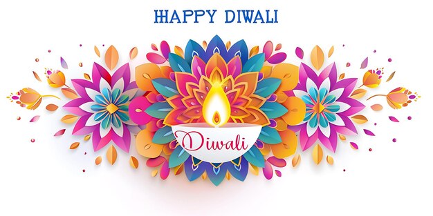 Foto una vibrante ilustración de las celebraciones de diwali luces de la tradición