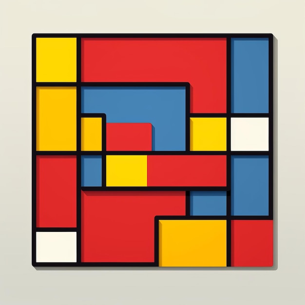 Foto vibrante logotipo de la temporada belga con colores inspirados en mondrian