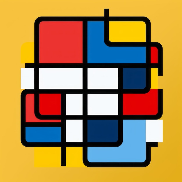El vibrante logotipo de la temporada belga inspirado en el cubismo de Mondrian39