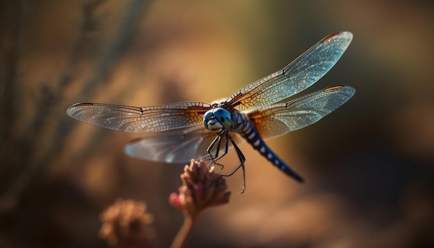 Vibrante mariposa descansa sobre pétalos de flores amarillas generados por IA