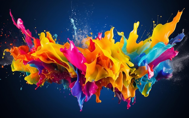 Vibrante Paint Splash 8K Fondo de escritorio IA generativa